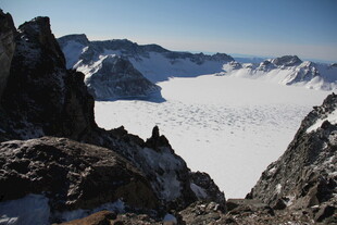壮丽雪山冰川景观 长白山