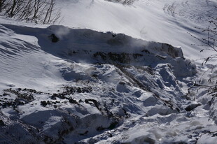 雪崩场景 冰雪覆盖 长白山