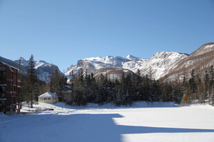 冬日雪山森林雪景风光 长白山