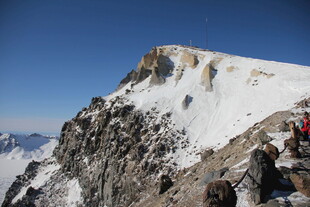 攀登者于雪山巅峰 长白山