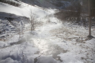 冬日雪景中的静谧山谷 长白山