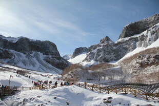 雪山美景 冬日壮丽风光 长白山