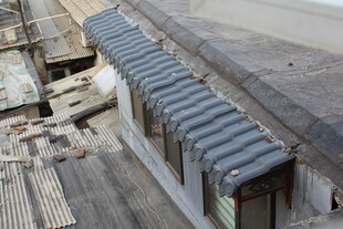 中式古建筑屋檐局部特写