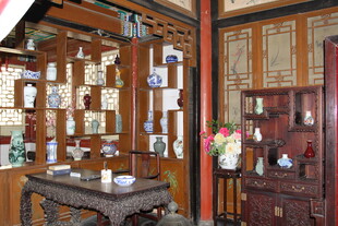 中式古典雅致茶室一角