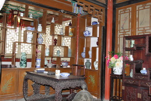 中式古典雅致茶室场景