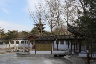 古雅中式建筑冬日景致