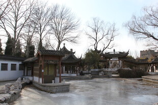 冬日古景 静谧庭院风光