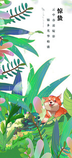 丛林中的多彩花卉景观