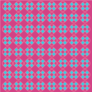 粉色底蓝花纹几何图案