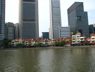 新加坡河畔城市建筑景观