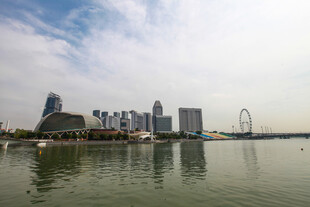 新加坡城市滨水风光美景