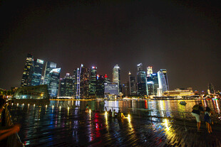 新加坡城市璀璨夜景