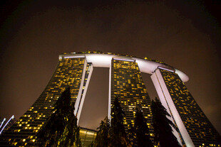 新加坡滨海湾金沙酒店夜景