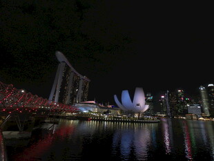 新加坡夜景 璀璨滨海风光