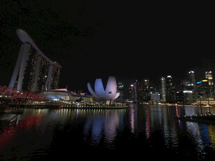 新加坡夜景 璀璨滨海风光