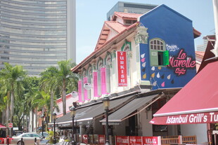 多彩街边建筑 城市风情