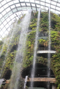 室内壮观垂直瀑布景观