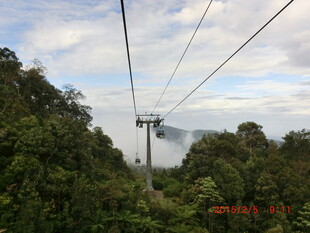 山林间的高空缆车