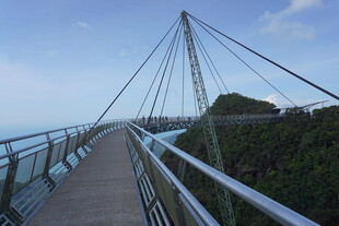 高空玻璃栈道远眺美景