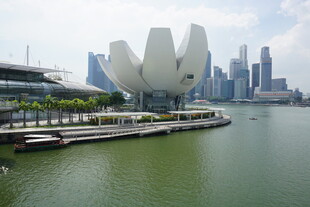 新加坡滨海湾美丽城市景观