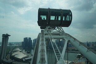 摩天轮上俯瞰城市景观