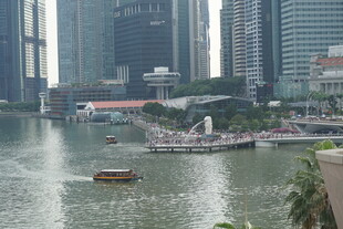 新加坡河畔城市景观