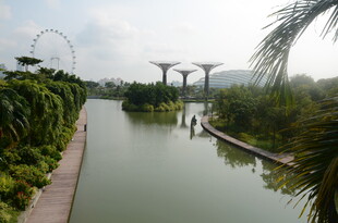 新加坡滨海湾美丽河景