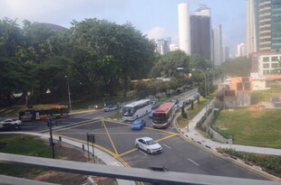 城市道路上的车辆与建筑