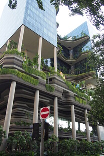 现代绿植覆盖的独特建筑