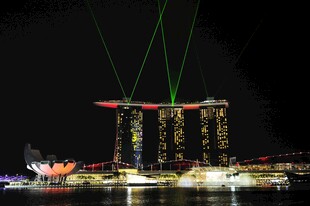 新加坡滨海湾璀璨夜景