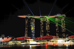 新加坡滨海湾璀璨夜景