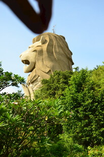 新加坡鱼尾狮公园景观
