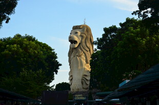 新加坡鱼尾狮公园景观