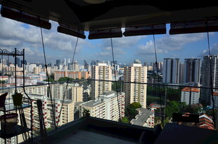 城市高楼景观俯瞰视野