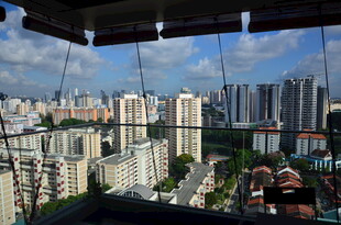 城市高楼景观俯瞰视角