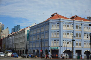 欧式风格沿街建筑景观