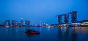新加坡滨海湾夜景风光