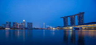 新加坡滨海湾美丽夜景
