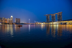 新加坡滨海湾璀璨夜景