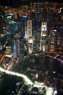 新加坡城市璀璨夜景