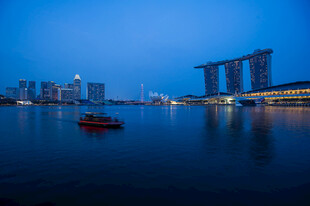 新加坡滨海湾夜景风光