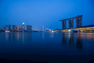 新加坡滨海湾夜景风光