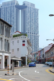 城市街道与现代高楼景观 新加坡