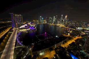 新加坡城市璀璨夜景