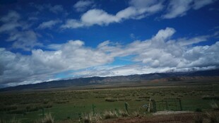 辽阔草原上的蓝天白云