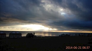 黄昏时分的壮阔云层景观