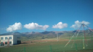 草原上的风力发电设施