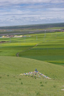 草原风光中的休闲场景