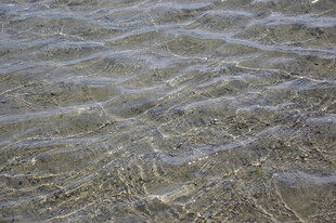 清澈水波纹理特写