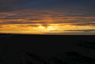 沙漠壮丽日落美景